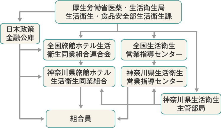 関連団体による指導体系